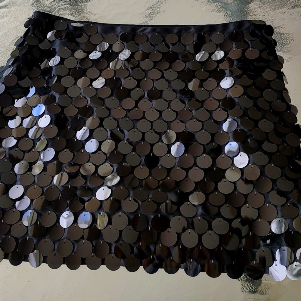 Moda Black shiny embellished mini